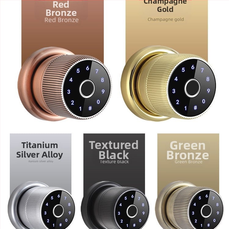 M5 Încuietoare cu amprentă pentru uși interioare din lemn – recunoaștere amprente <5 s; temperatură de funcționare 20–70°C; umiditate 20–93% RH; alimentare AC