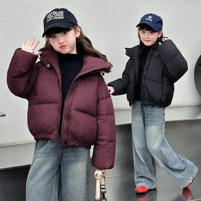 Παιδικό παλτό από πολυεστέρα, unisex, κορεατικού στυλ, για ηλικίες 3–8 ετών, γέμισμα πολυεστέρα, εξωτερικό και επένδυση 100% πολυεστέρας