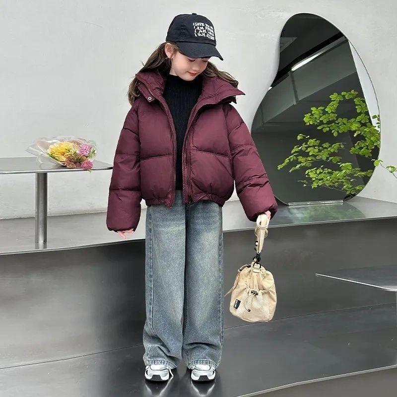 Παιδικό παλτό από πολυεστέρα, unisex, κορεατικού στυλ, για ηλικίες 3–8 ετών, γέμισμα πολυεστέρα, εξωτερικό και επένδυση 100% πολυεστέρας