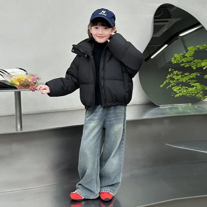 Παιδικό παλτό από πολυεστέρα, unisex, κορεατικού στυλ, για ηλικίες 3–8 ετών, γέμισμα πολυεστέρα, εξωτερικό και επένδυση 100% πολυεστέρας