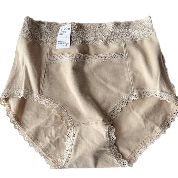 Chiloți femei din bumbac, mărime plus, talie înaltă, control al abdomenului și ridicare a feselor, respirabili, căptușeală 100% bumbac, 95–100% bumbac