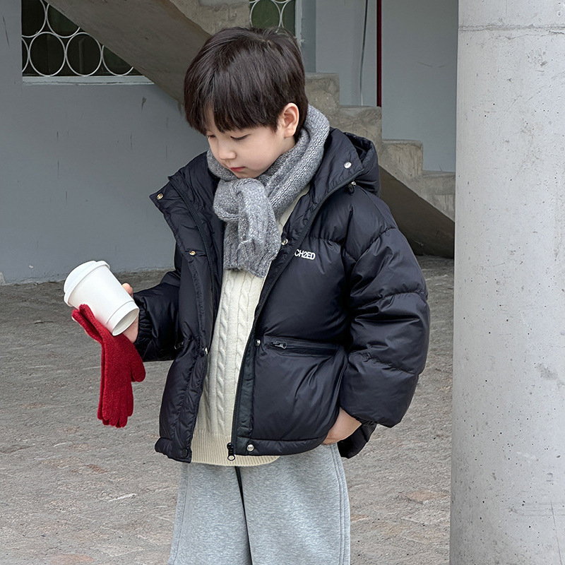 Dječja zimska jakna s pačjim perjem, korejski stil, debela izrada, 86–90% sadržaj perja, zatvarač