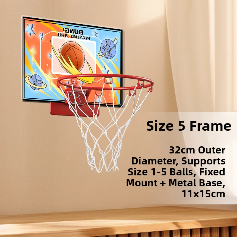 Beltéri falra szerelhető, csendes, összecsukható kosárpalánk hálóval