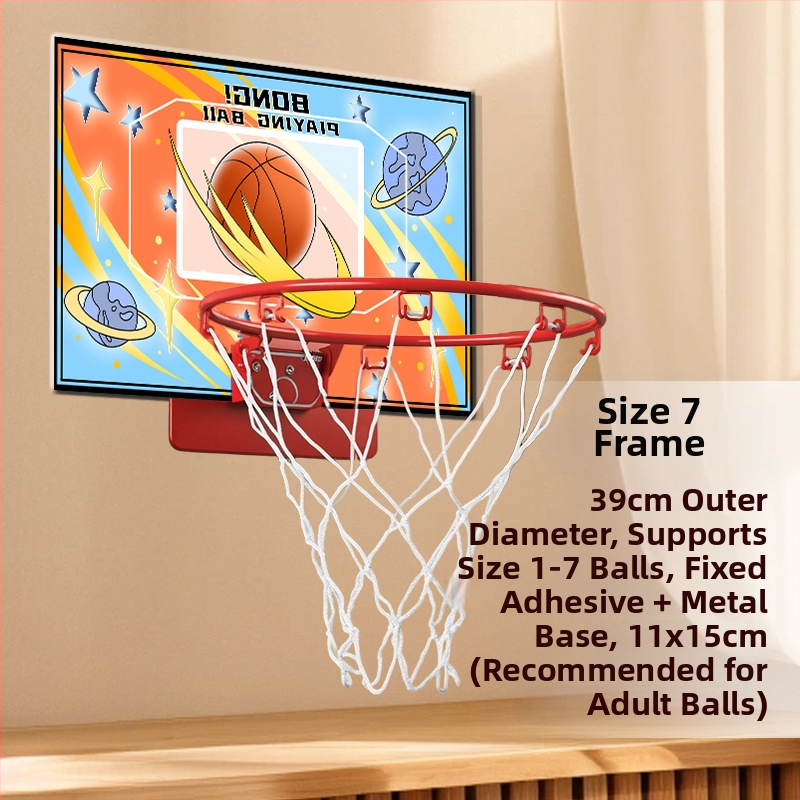 Beltéri falra szerelhető, csendes, összecsukható kosárpalánk hálóval