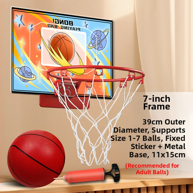 Beltéri falra szerelhető, csendes, összecsukható kosárpalánk hálóval