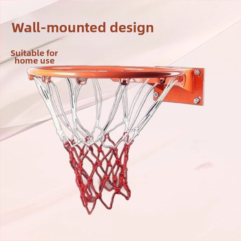 Falihoz erősített vasból készült kosárlabda gyűrű, kültéri és otthoni használatra, kosárkeret.