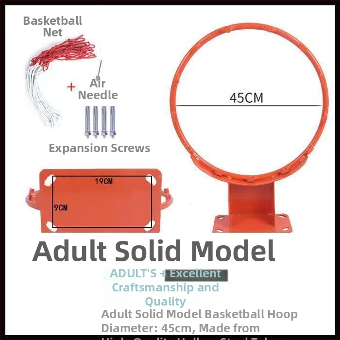 Falihoz erősített vasból készült kosárlabda gyűrű, kültéri és otthoni használatra, kosárkeret.