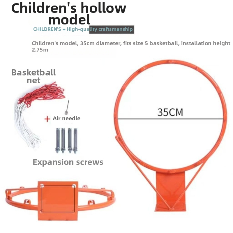Nástenný železný koš na basketbal, pre vonkajšie aj vnútorné použitie, rám na basketbal.