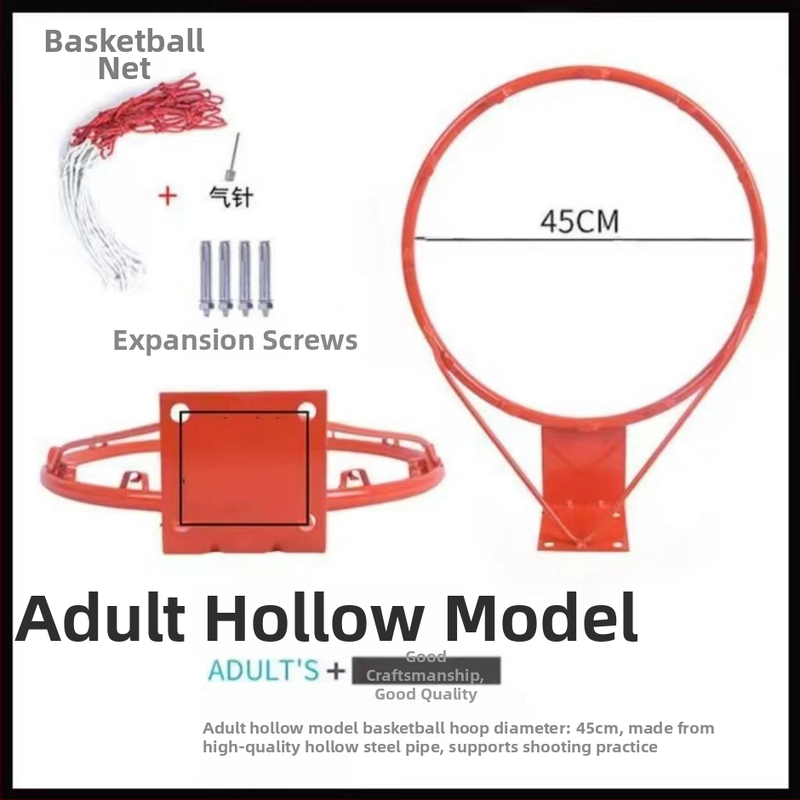 Falihoz erősített vasból készült kosárlabda gyűrű, kültéri és otthoni használatra, kosárkeret.