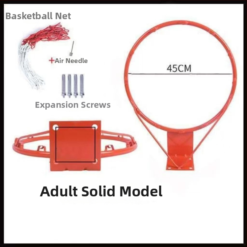 Falihoz erősített vasból készült kosárlabda gyűrű, kültéri és otthoni használatra, kosárkeret.