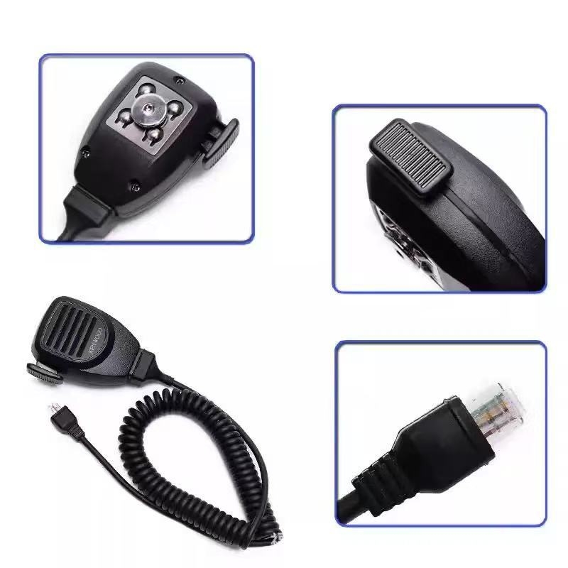Kenwood automobilni mikrofon – kompatibilan s TM281/TM481/TM271/TM471/866G ručnim mikrofonom; domet 1.5–3 km; bez baterije; otporan na prašinu