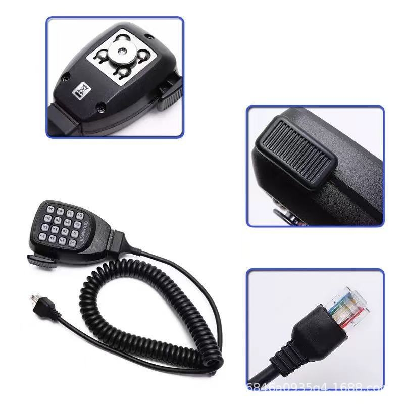 Kenwood automobilni mikrofon – kompatibilan s TM281/TM481/TM271/TM471/866G ručnim mikrofonom; domet 1.5–3 km; bez baterije; otporan na prašinu