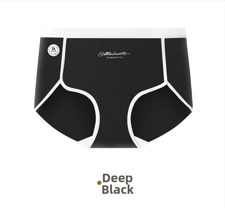 Chiloți femei din bumbac cu talie înaltă, antibacteriali, respirabili, cu croială extinsă