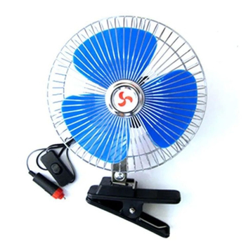 Automobilski ventilator za disipaciju topline s klipom za ugradnju i okretna glava, sučelje upaljača, 18W, model JT0098, plastika
