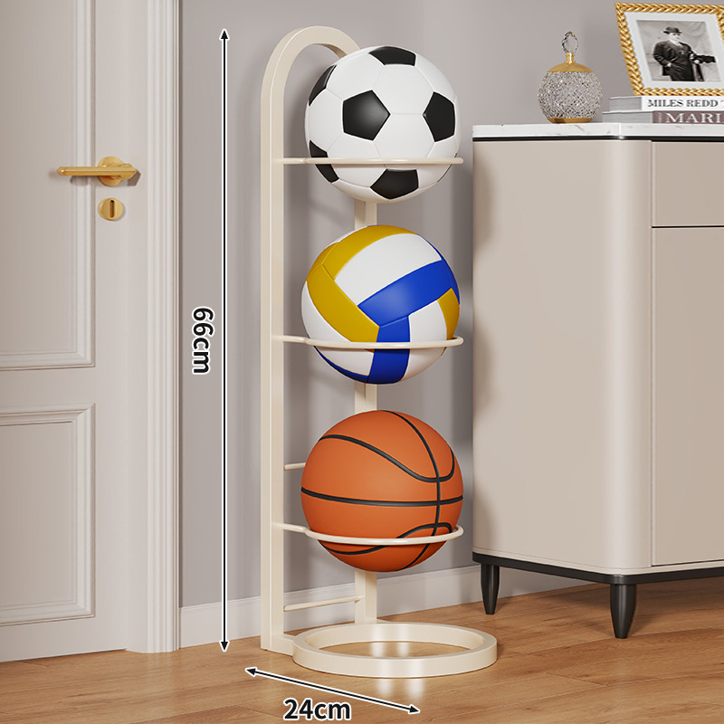 Otthon használatra készült összecsukható golyóállvány szénacélból, alkalmas kosárlabda-, futball- és egyéb labdákhoz | Márka: Evesigar/Isijia