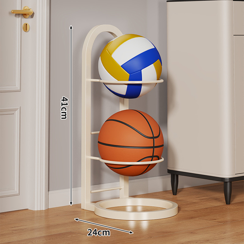 Otthon használatra készült összecsukható golyóállvány szénacélból, alkalmas kosárlabda-, futball- és egyéb labdákhoz | Márka: Evesigar/Isijia