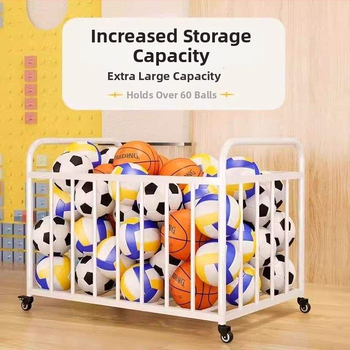 Mozgatható kültéri kosárlabda keret és labdabetároló kocsi iskolai sportpályához