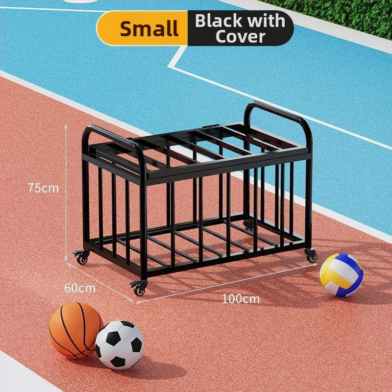 Mozgatható kültéri kosárlabda keret és labdabetároló kocsi iskolai sportpályához