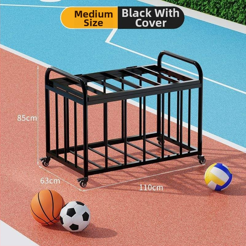 Mozgatható kültéri kosárlabda keret és labdabetároló kocsi iskolai sportpályához
