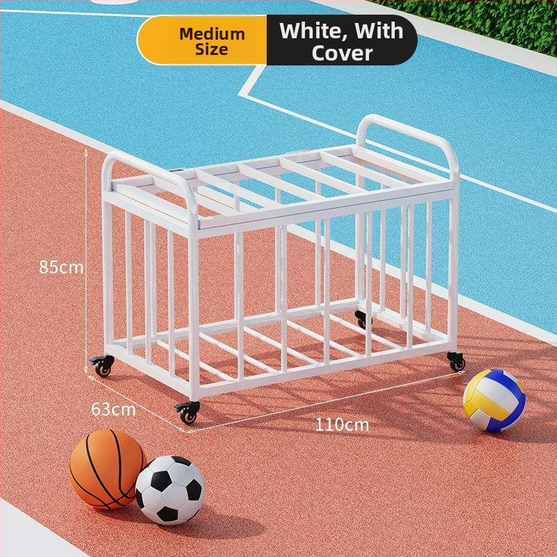 Mozgatható kültéri kosárlabda keret és labdabetároló kocsi iskolai sportpályához