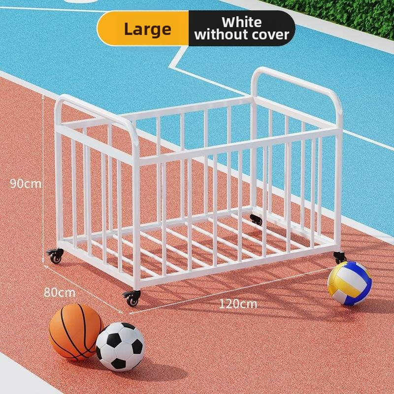 Mozgatható kültéri kosárlabda keret és labdabetároló kocsi iskolai sportpályához