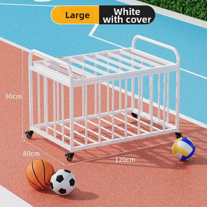 Mozgatható kültéri kosárlabda keret és labdabetároló kocsi iskolai sportpályához