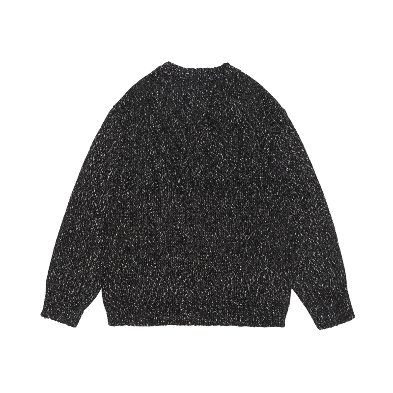 Pulover ležernog kroja s okruglim izrezom, dugi rukavi, dizajn blok boja, mješavina poliestera za jesen 2024