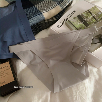 Lenjerie intimă de damă Ice Silk din nylon, antibacteriană, talie medie, căptușeală din bumbac, 41–50D