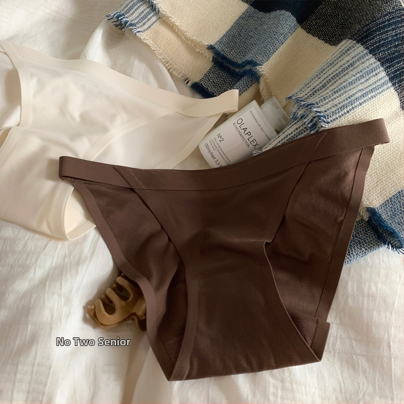 Lenjerie intimă de damă Ice Silk din nylon, antibacteriană, talie medie, căptușeală din bumbac, 41–50D