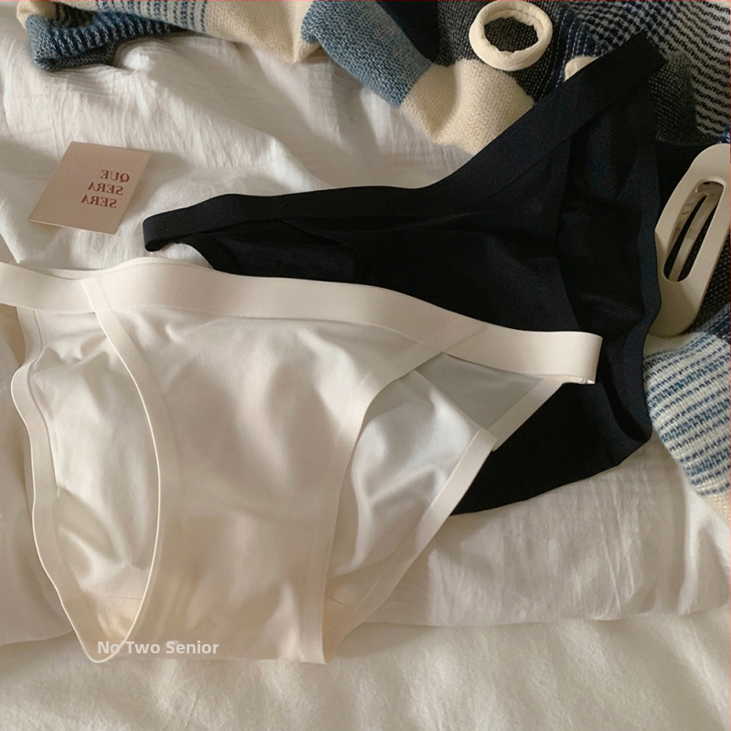 Lenjerie intimă de damă Ice Silk din nylon, antibacteriană, talie medie, căptușeală din bumbac, 41–50D