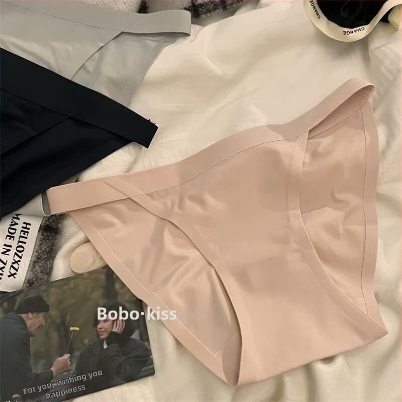 Lenjerie intimă de damă Ice Silk din nylon, antibacteriană, talie medie, căptușeală din bumbac, 41–50D