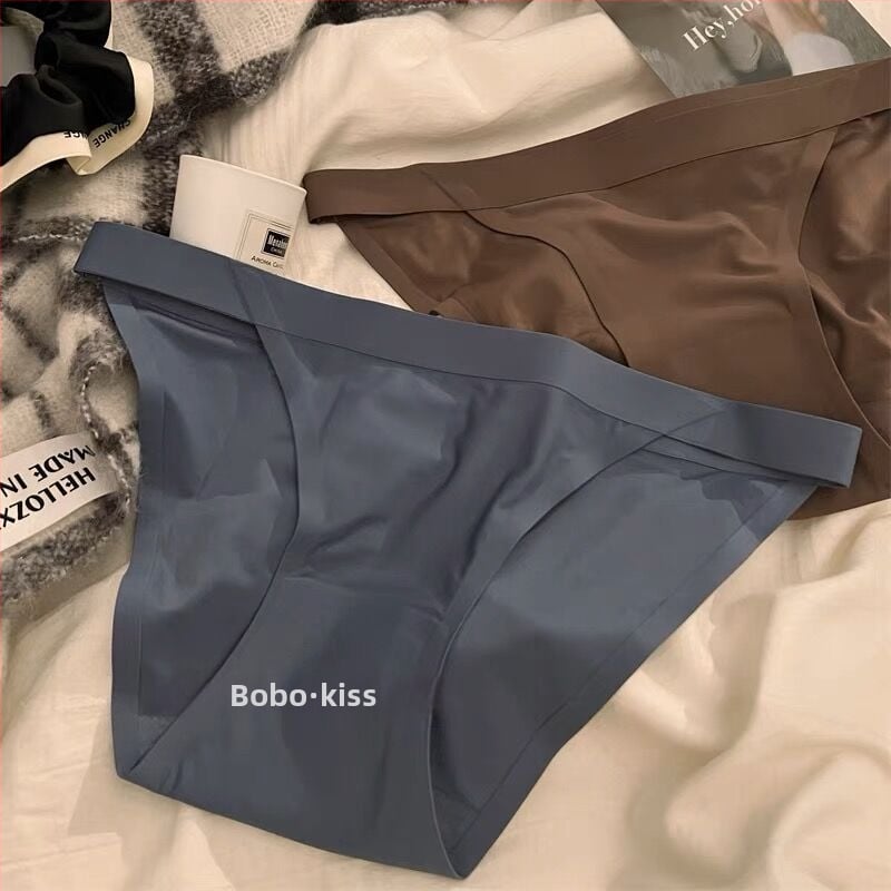 Lenjerie intimă de damă Ice Silk din nylon, antibacteriană, talie medie, căptușeală din bumbac, 41–50D