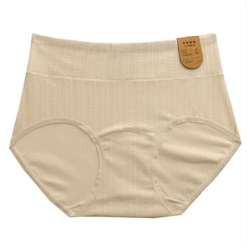 Chiloți damă talie înaltă din bumbac, antibacteriale, ridicare șolduri, conturarea abdomenului, respirabil, țesătură jacquard