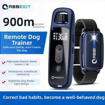 ABBIDOT Τηλεχειριζόμενος ηλεκτρικός κολάρος εκπαίδευσης σκύλων — συσκευή εκπαίδευσης και αντί-γαβγίσματος, πολυεστέρας