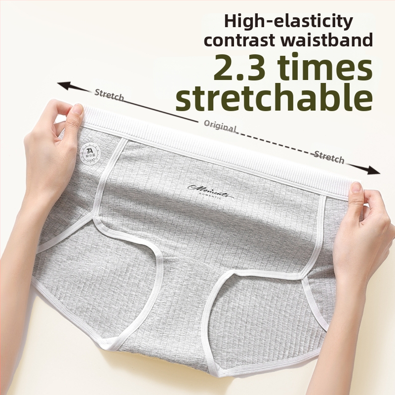 Chiloți de damă din bumbac, talie înaltă, respirabili, antibacteriali, căptușeală 100% din bumbac