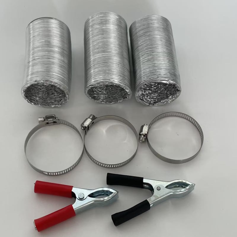 Автомобилен нагревател с три отвора, 12V/24V, 400–800 W, метално тяло от желязо и мед, за размразяване и дефогване на стъклото