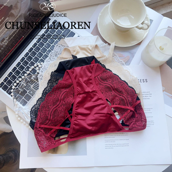 Chiloți damă din dantelă Jacquard, talie joasă, căptușeală din bumbac în zona intimă, țesătură principală: nylon 90–95%