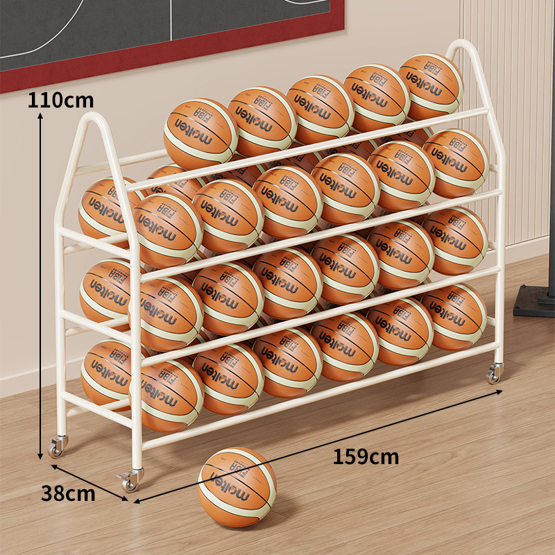 Mobil labdatároló állvány tornaterembe – szénacél keret, Evesigar/Isijia márka, kosárlabda, röplabda és futball számára