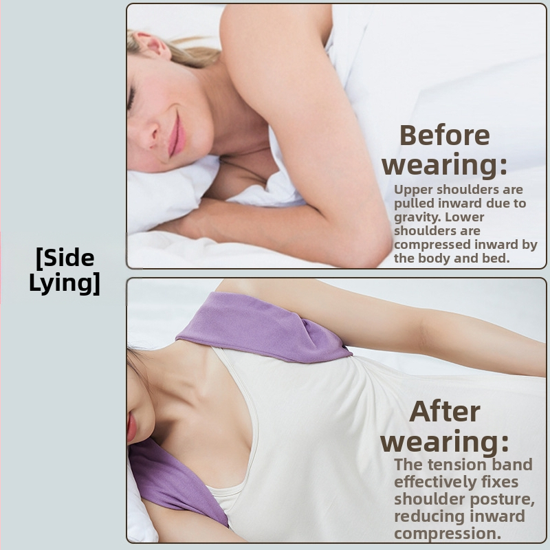 Corector de postură a umerilor pentru rotație spre interior, curea de dormit, unisex pentru adulți (Brand Shield; Material principal: fibre de poliester; Material produs: poliester, PU, EVA; Părți de protecție: umăr; Categoria: protecție a umărului)