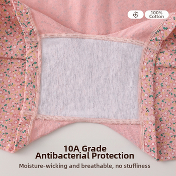 Lenjerie intimă pentru femei, talie medie, material principal 90–95% bumbac, căptușeală în zona inghinală 100% bumbac, potrivită pentru toate anotimpurile