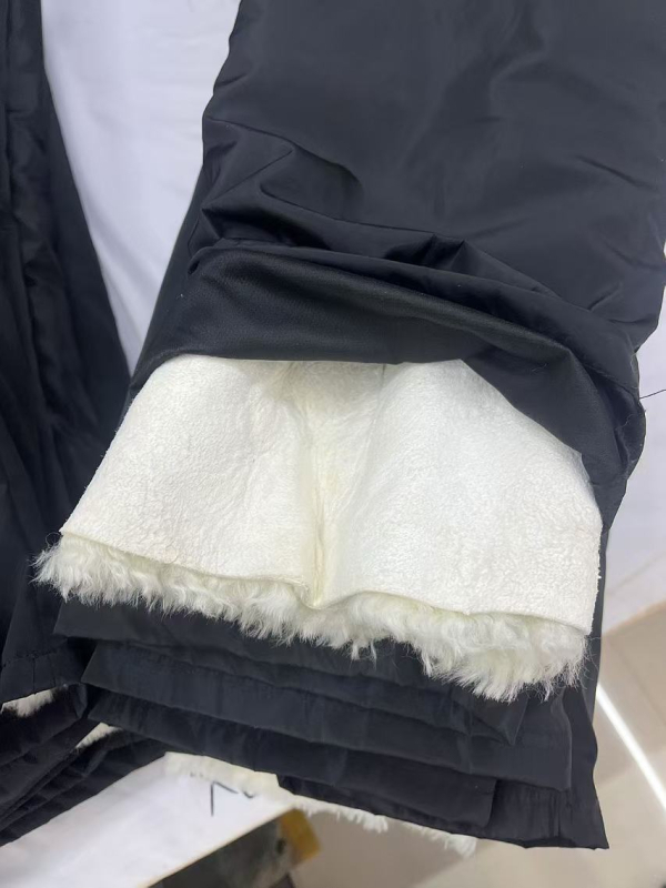 Muške zimske casual hlače od vune, ravni kroj, srednji pojas, zip, flis podstava