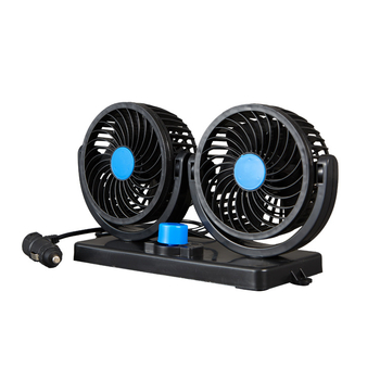 Prijenosni automobilski ventilator s dvostrukom glavom, dvostruki motor, 12/24V, višestruke brzine