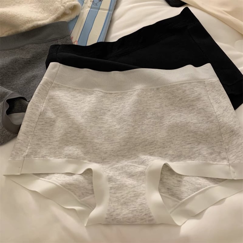 Lenjerie 2 în 1 pentru femei – bumbac, talie medie, respirabilă, anti-expunere, antibacteriană