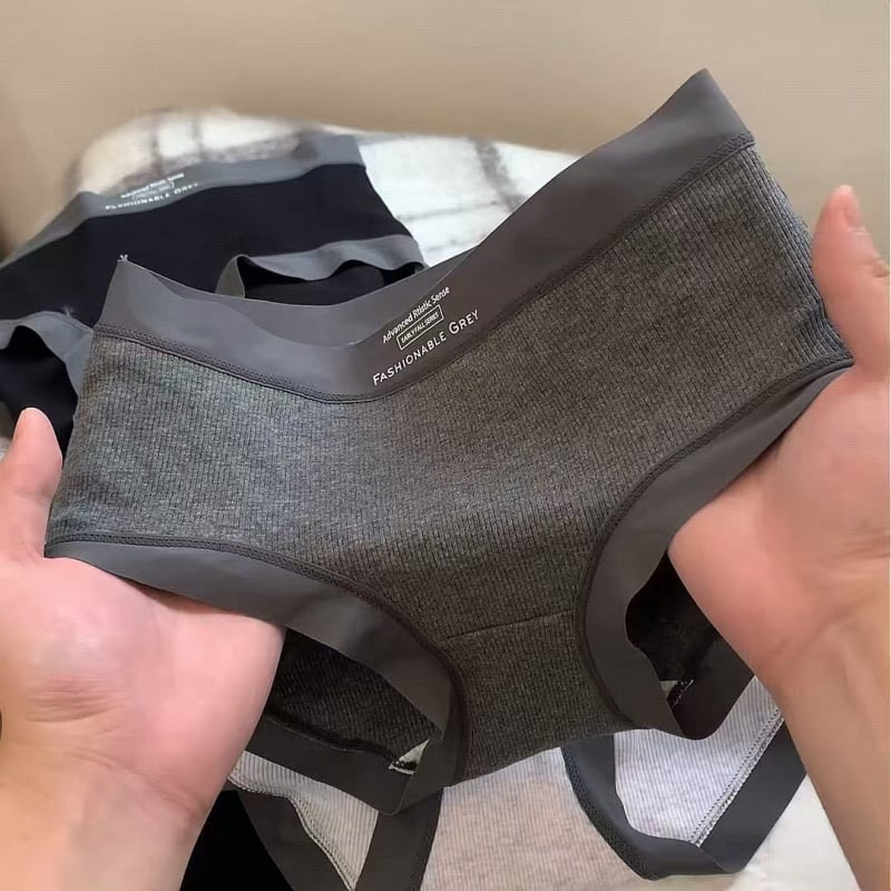 Chiloți pentru femei din bumbac pur, stil casual japonez retro — talie medie, respirabil, 90–95% bumbac, căptușeală din bumbac în zona inghinală