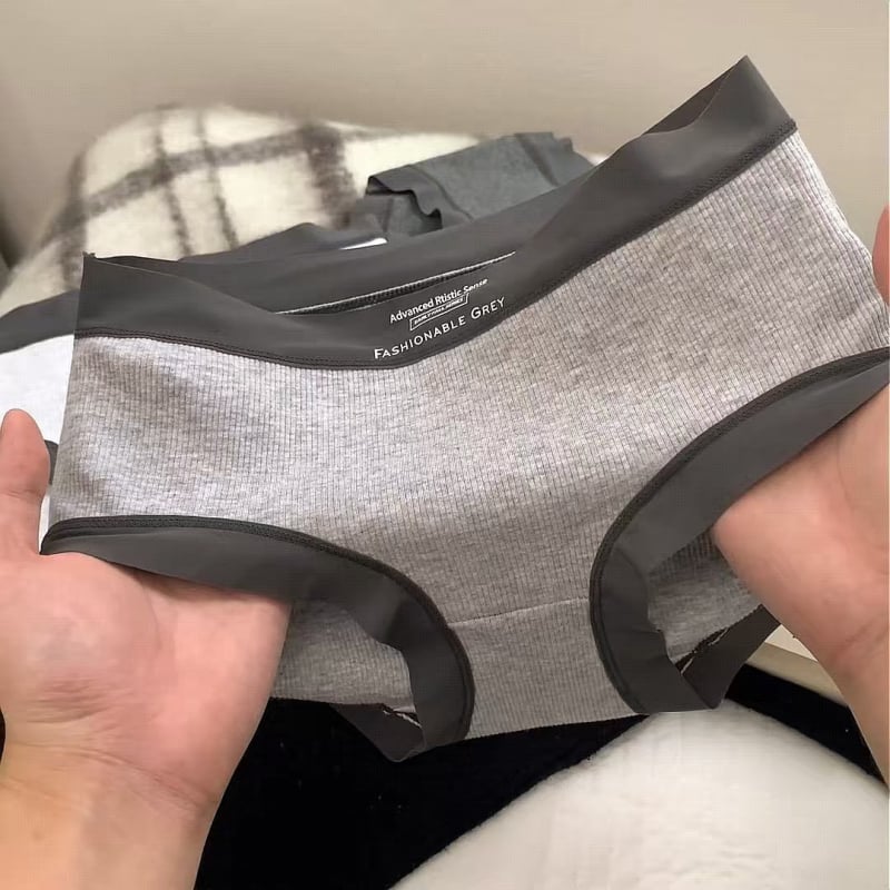 Chiloți pentru femei din bumbac pur, stil casual japonez retro — talie medie, respirabil, 90–95% bumbac, căptușeală din bumbac în zona inghinală