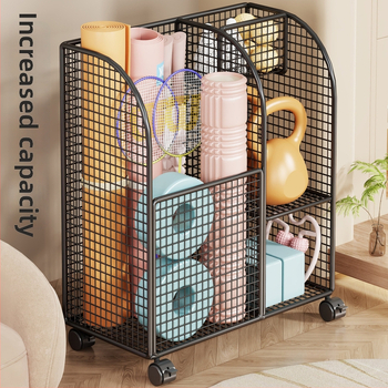 Съхранителна кошница за йога матове, фитнес оборудване и баскетбол – от желязо, марка Evesigar/isi home, модел 2287213467688077312, стил: модерен минимализъм