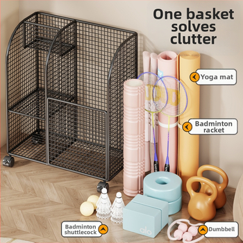 Съхранителна кошница за йога матове, фитнес оборудване и баскетбол – от желязо, марка Evesigar/isi home, модел 2287213467688077312, стил: модерен минимализъм