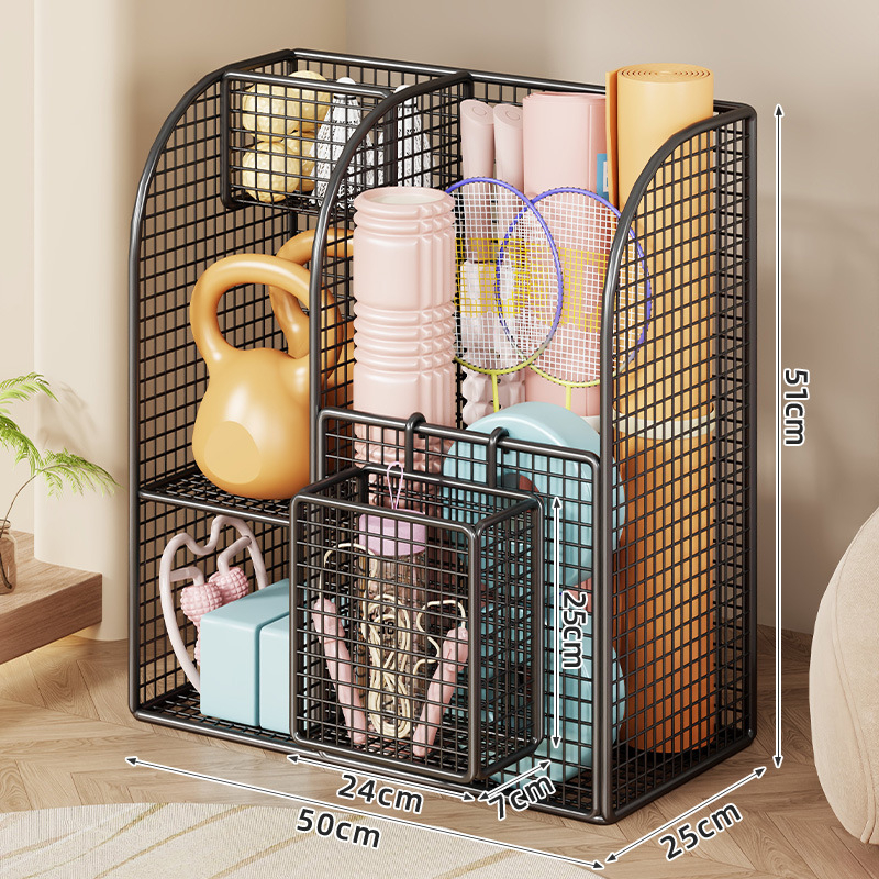 Съхранителна кошница за йога матове, фитнес оборудване и баскетбол – от желязо, марка Evesigar/isi home, модел 2287213467688077312, стил: модерен минимализъм