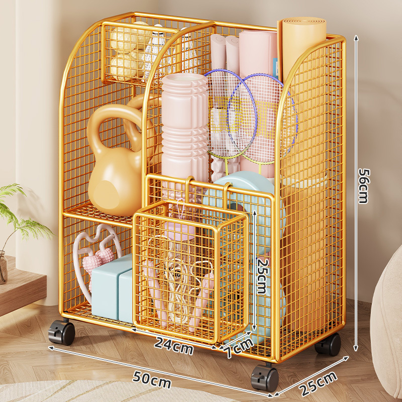 Съхранителна кошница за йога матове, фитнес оборудване и баскетбол – от желязо, марка Evesigar/isi home, модел 2287213467688077312, стил: модерен минимализъм