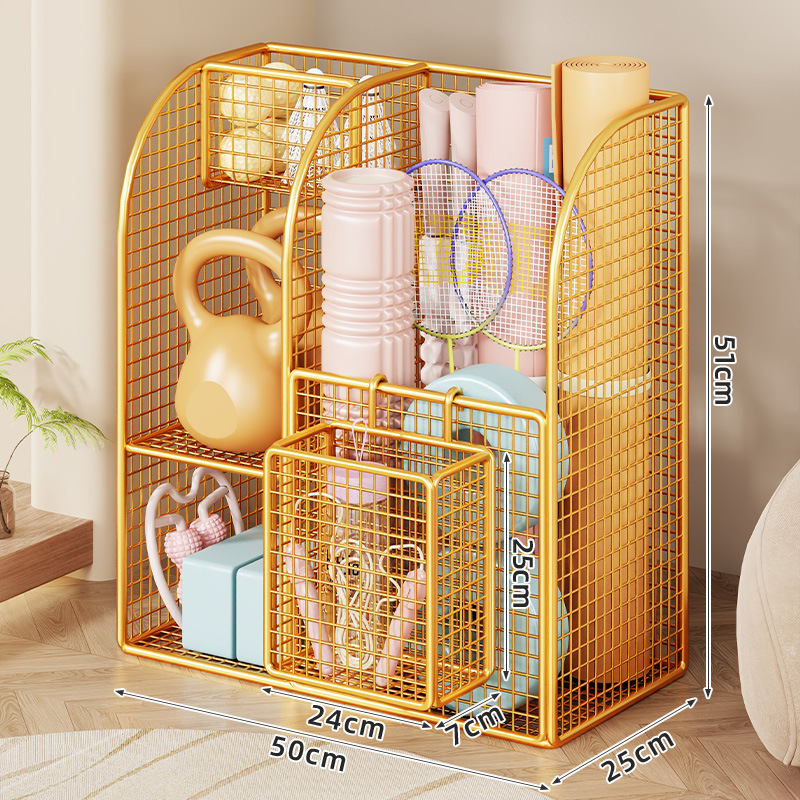 Съхранителна кошница за йога матове, фитнес оборудване и баскетбол – от желязо, марка Evesigar/isi home, модел 2287213467688077312, стил: модерен минимализъм